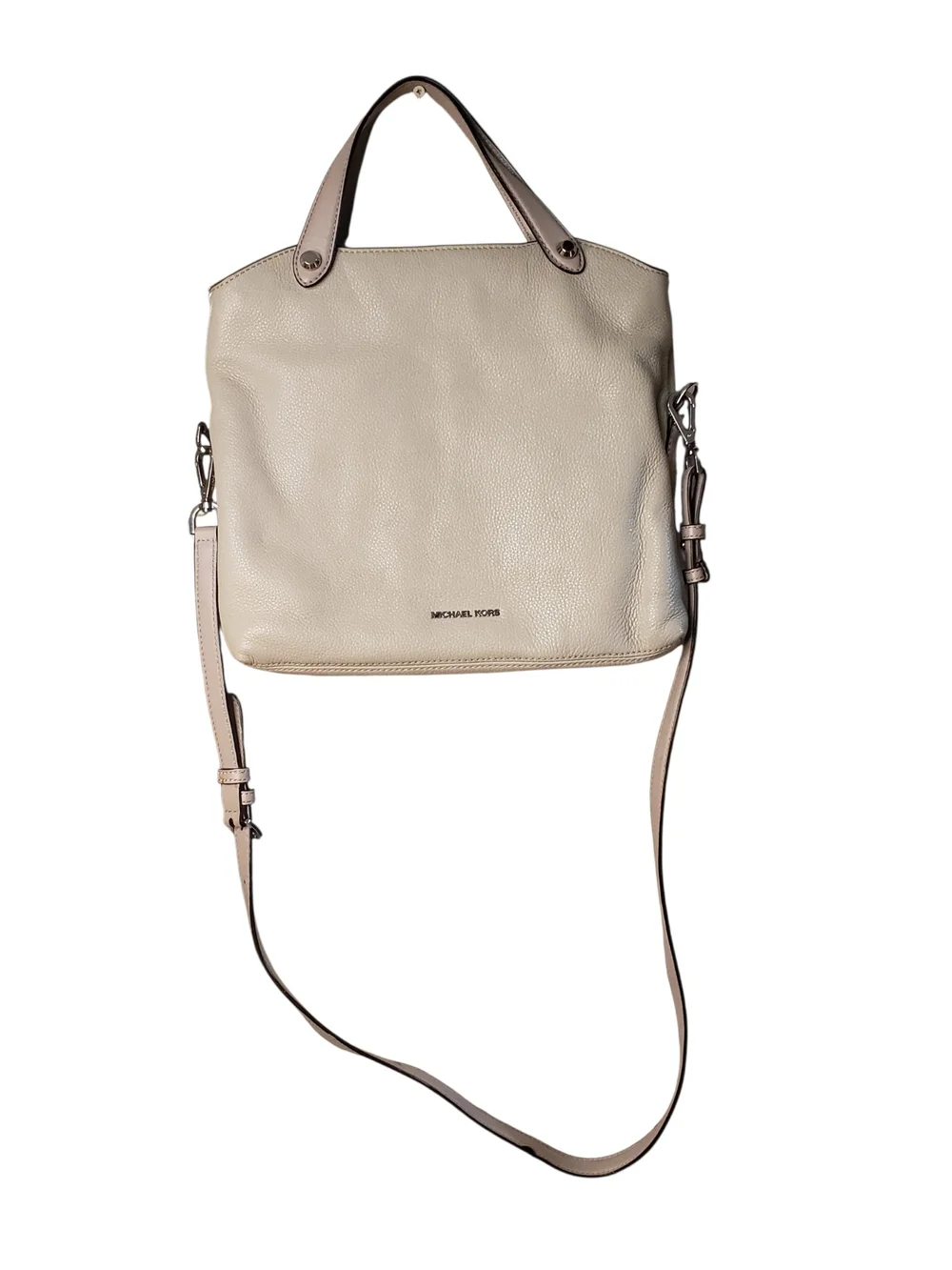 Michael Kors Gray Pebbled Leather Convertible Shoulder Bag